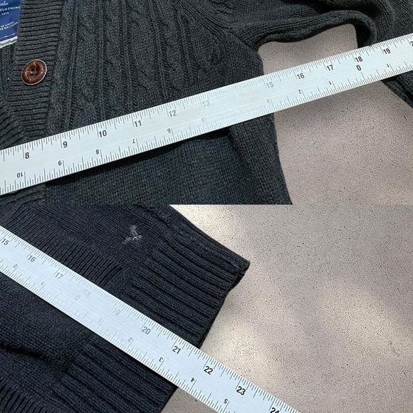 Early 2000s American Eagle Dark Academia Hooded Cable Knit Cardigan Sweater - Picture 9 of 9